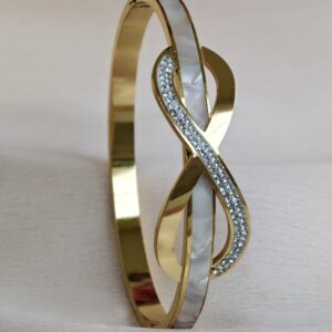 Infinity CZ Bangle Openable Bracelet